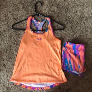 Under Armour tank top and shorts